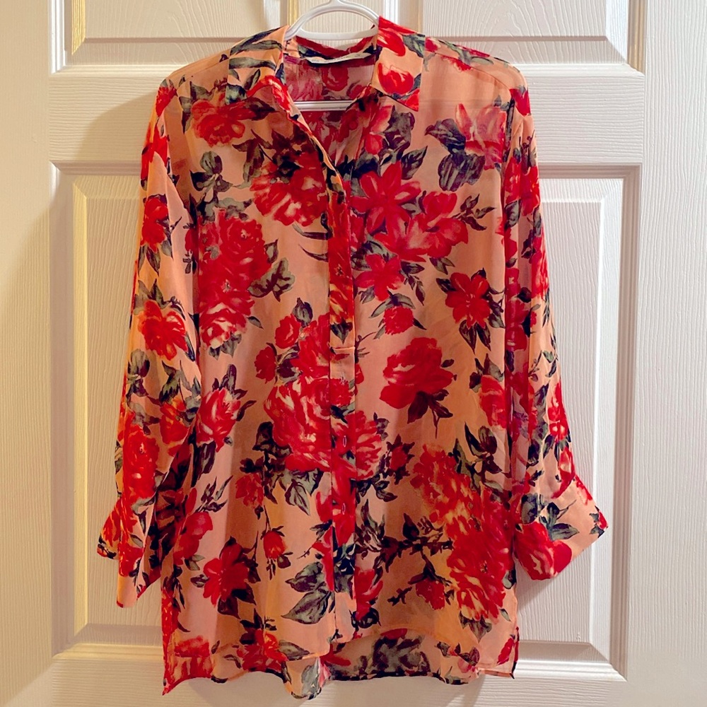 FIVE 5! pieces slik office lady style tops (see through)🤍🌸🍷♟️